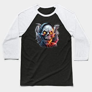 Zombie Face Baseball T-Shirt